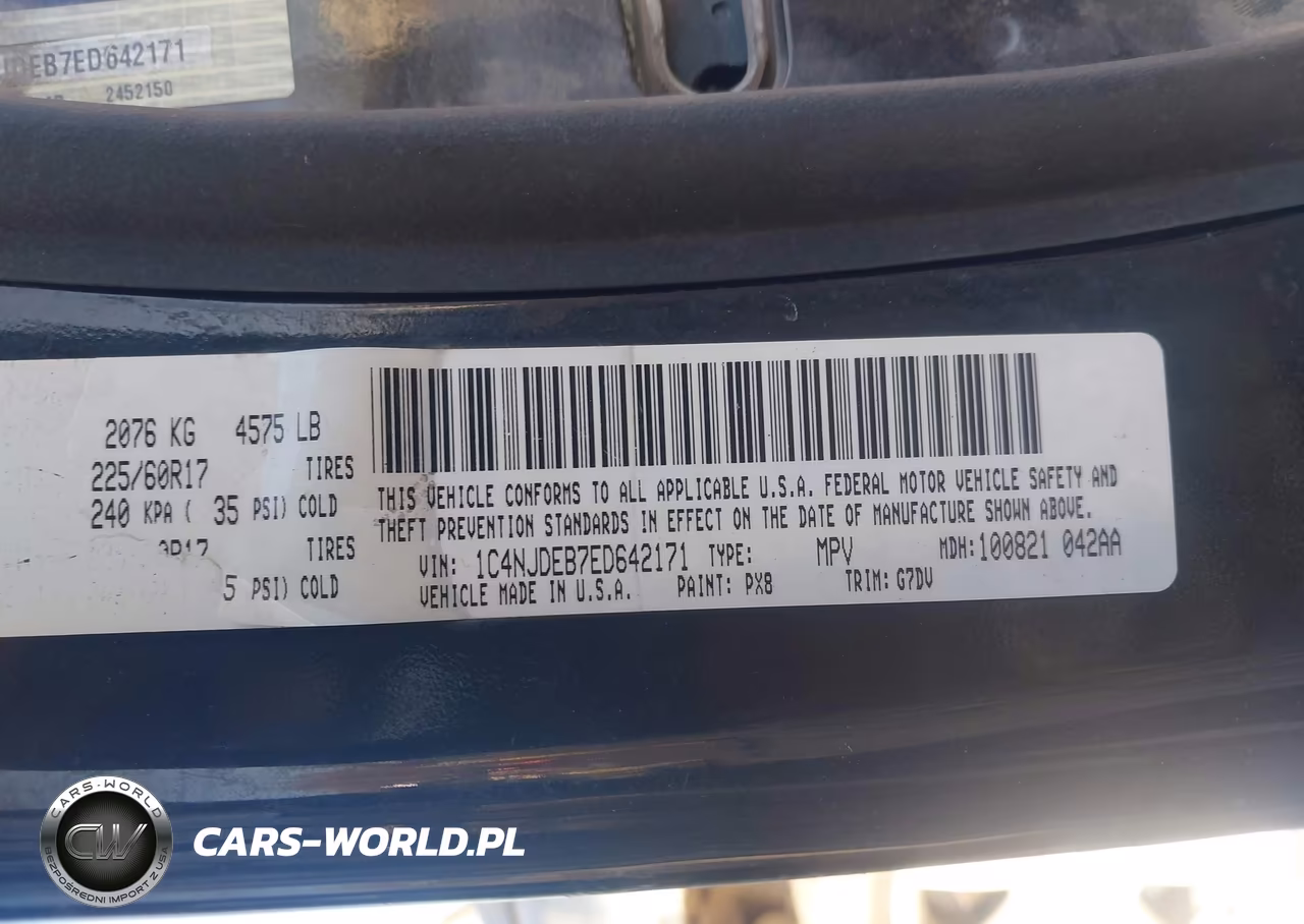 2014 Jeep Compass Latitude VIN:1C4NJDEB7ED642171 - 9