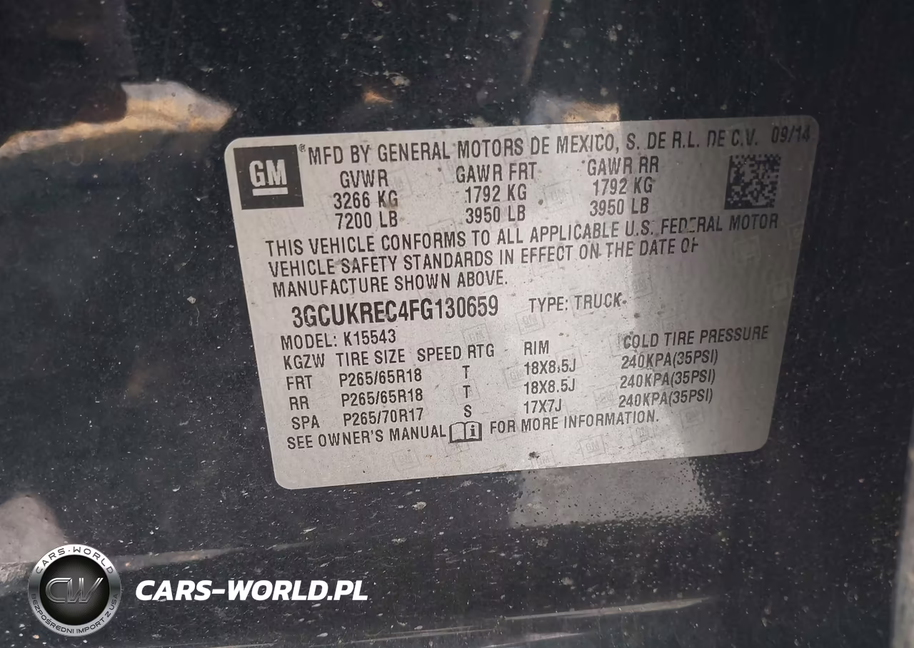 2015 Chevrolet Silverado 1500 1Lt VIN:3GCUKREC4FG130659 - 9