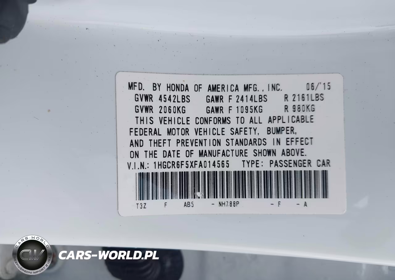 2015 Honda Accord Hybrid Ex-L VIN:1HGCR6F5XFA014565 - 9