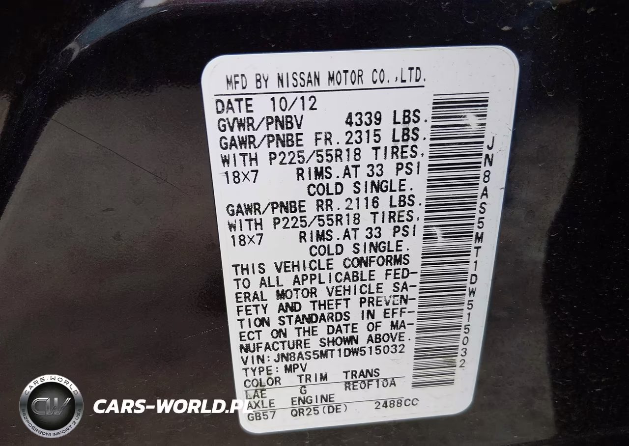 2013 Nissan Rogue Sv W-Sl Pkg VIN:JN8AS5MT1DW515032 - 9