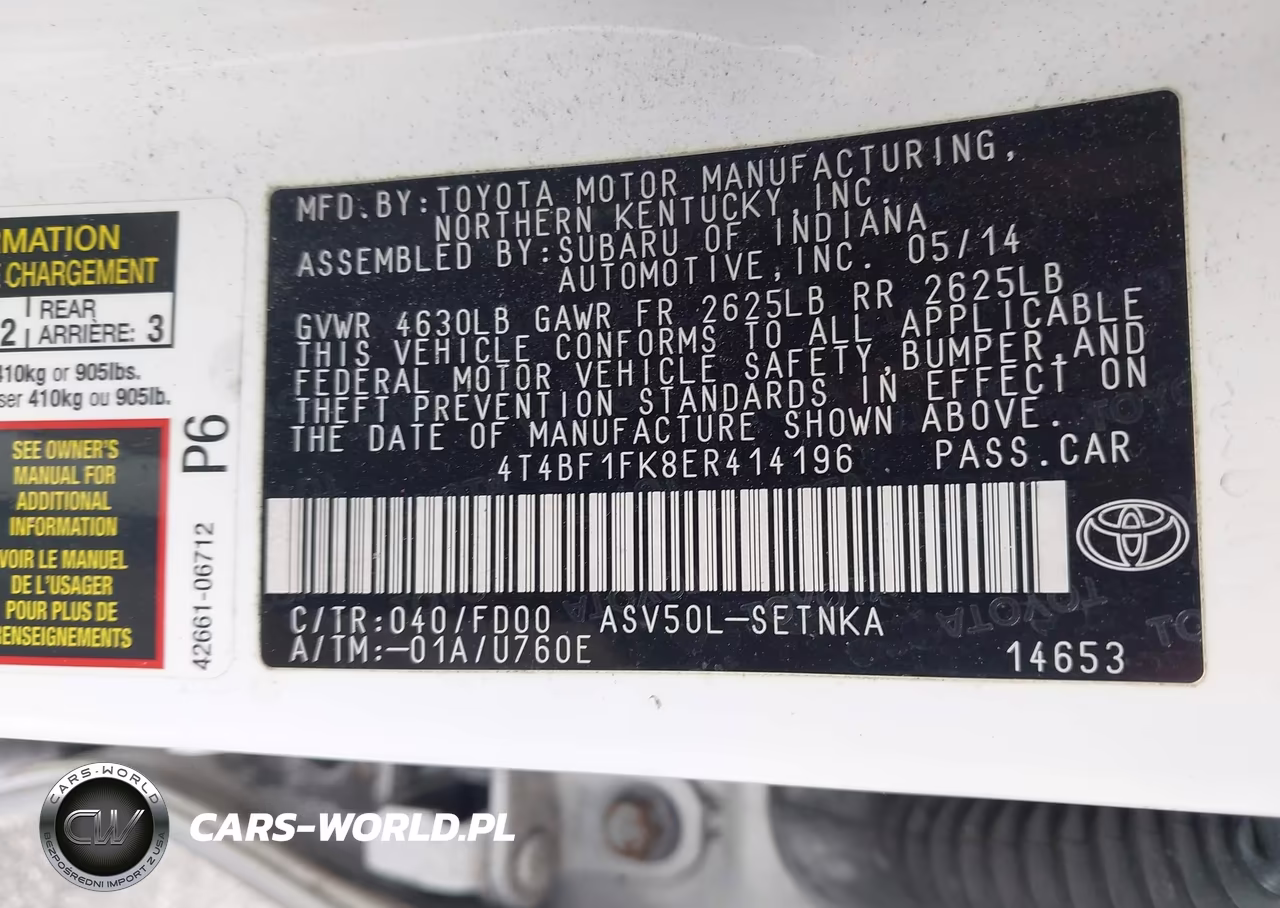2014 Toyota Camry Le VIN:4T4BF1FK8ER414196 - 9