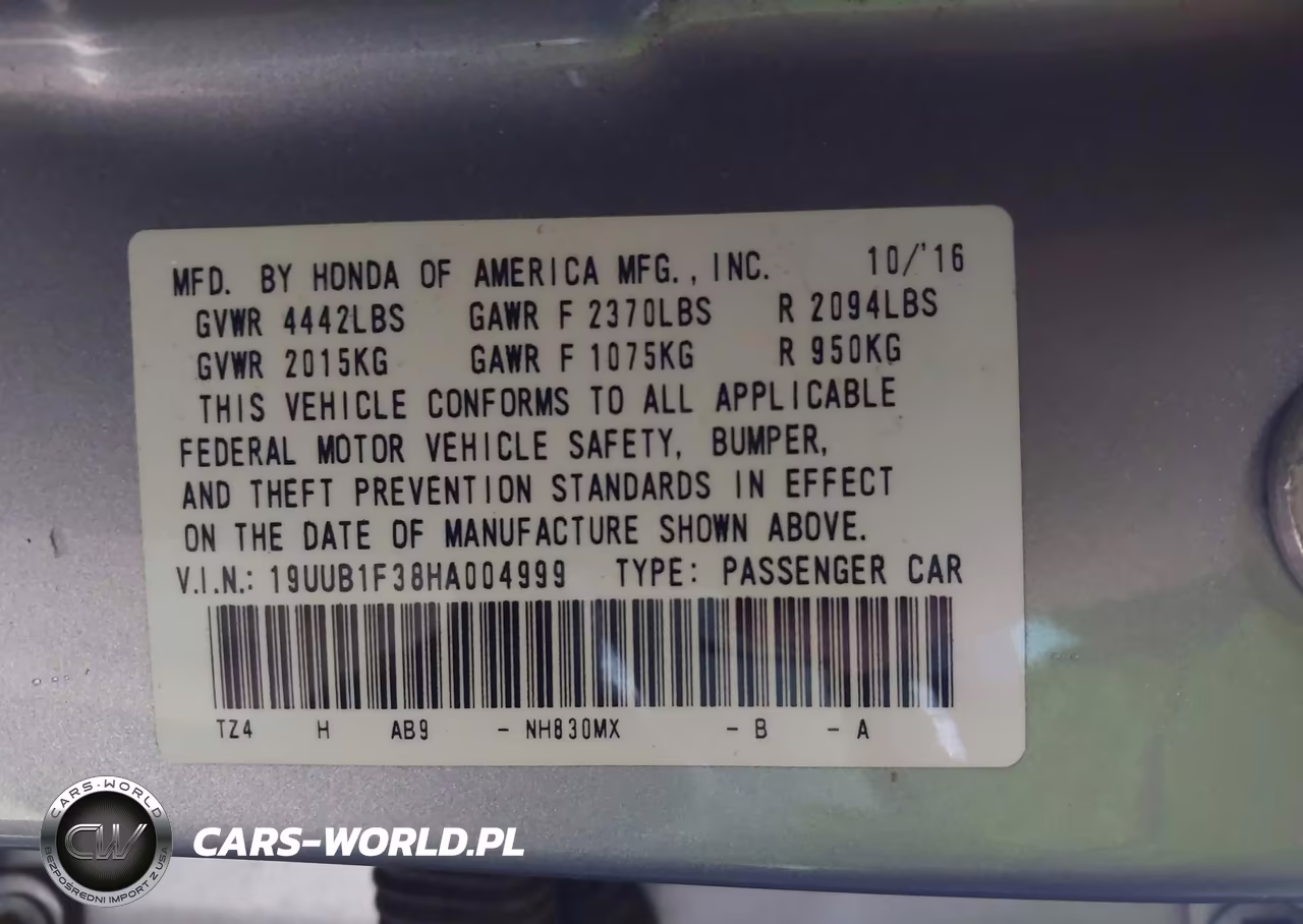 2017 Acura Tlx VIN:19UUB1F38HA004999 - 9