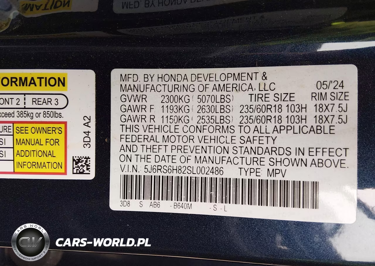 2025 Honda Cr-V Hybrid Sport-L VIN:5J6RS6H82SL002486 - 9