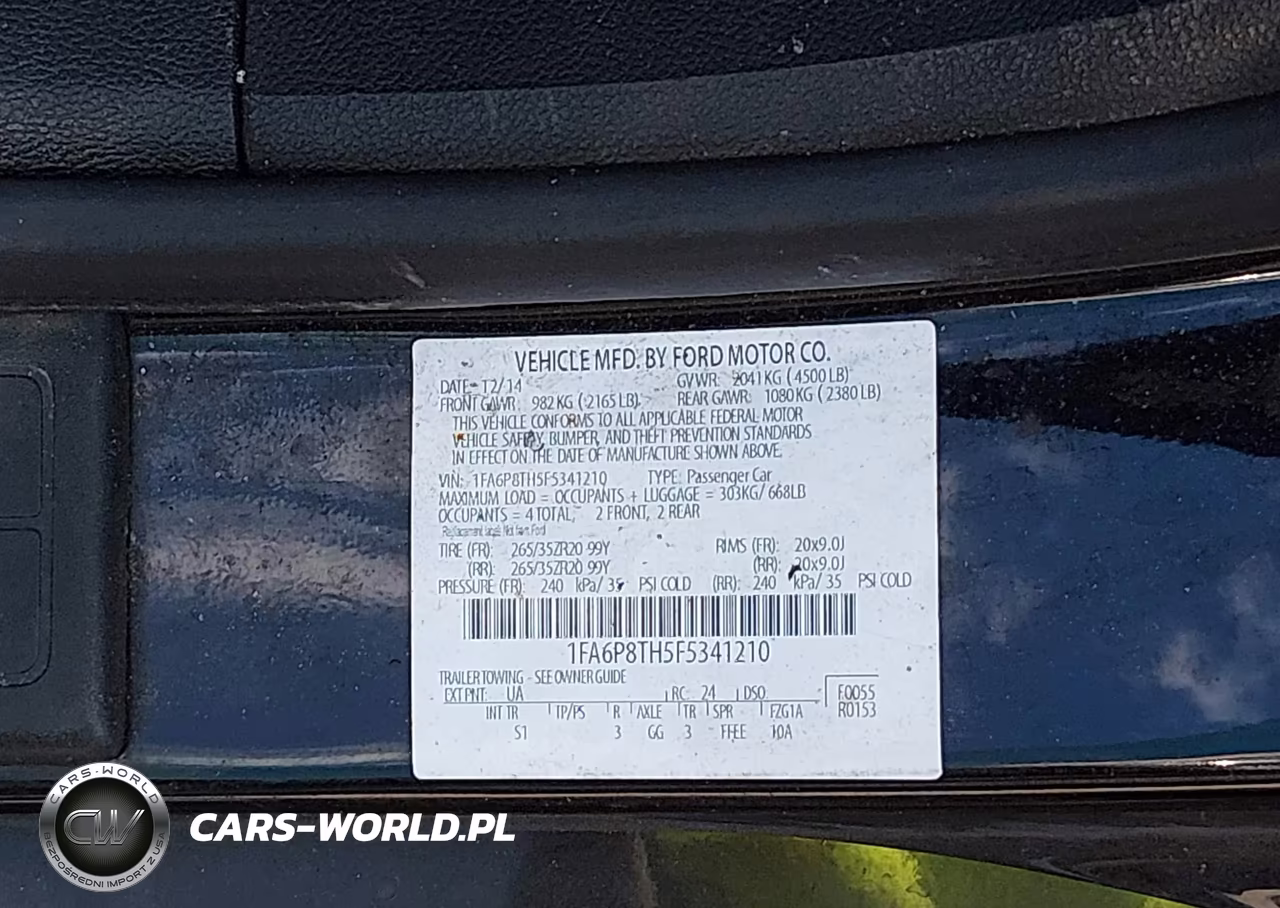 2015 Ford Mustang Ecoboost VIN:1FA6P8TH5F5341210 - 9