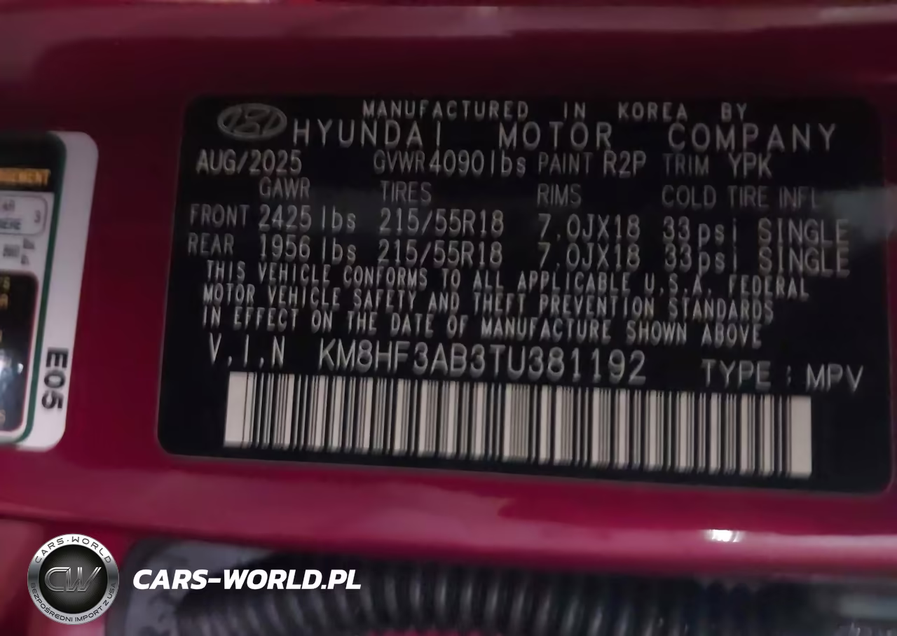 2026 Hyundai Kona Sel Sport VIN:KM8HF3AB3TU381192 - 9