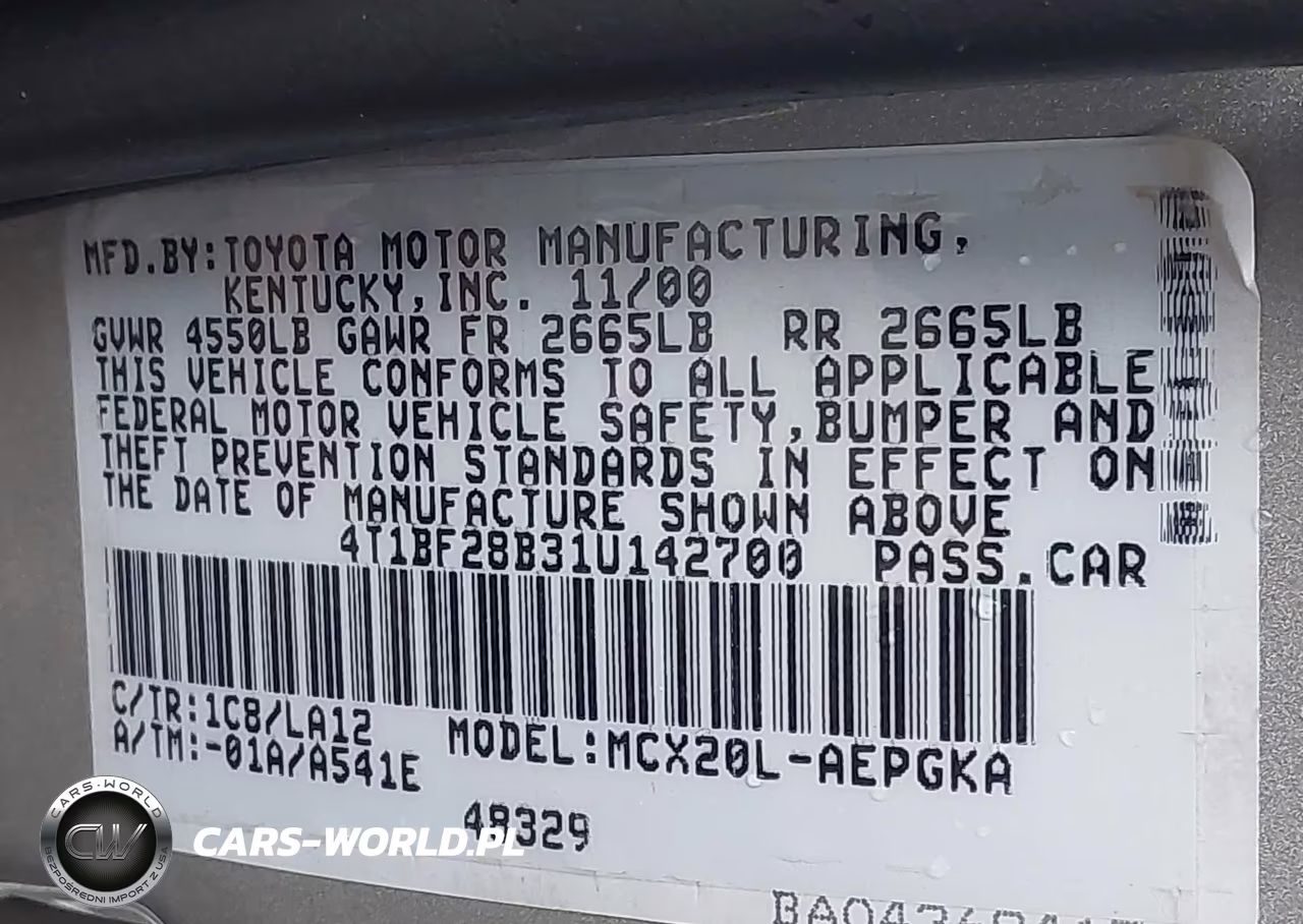 2001 Toyota Avalon Xls VIN:4T1BF28B31U142700 - 9