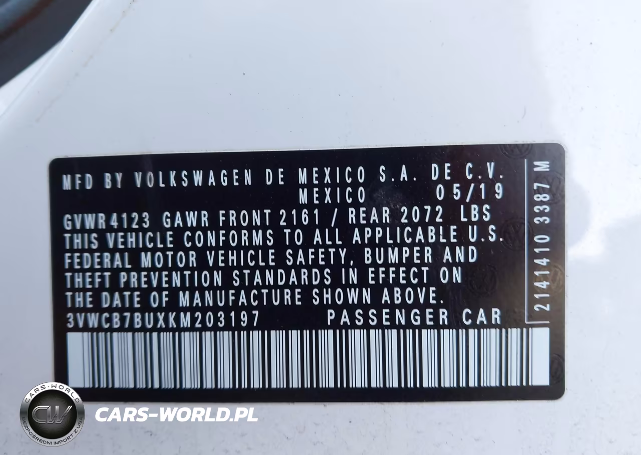 2019 Volkswagen Jetta VIN:3VWCB7BUXKM203197 - 9
