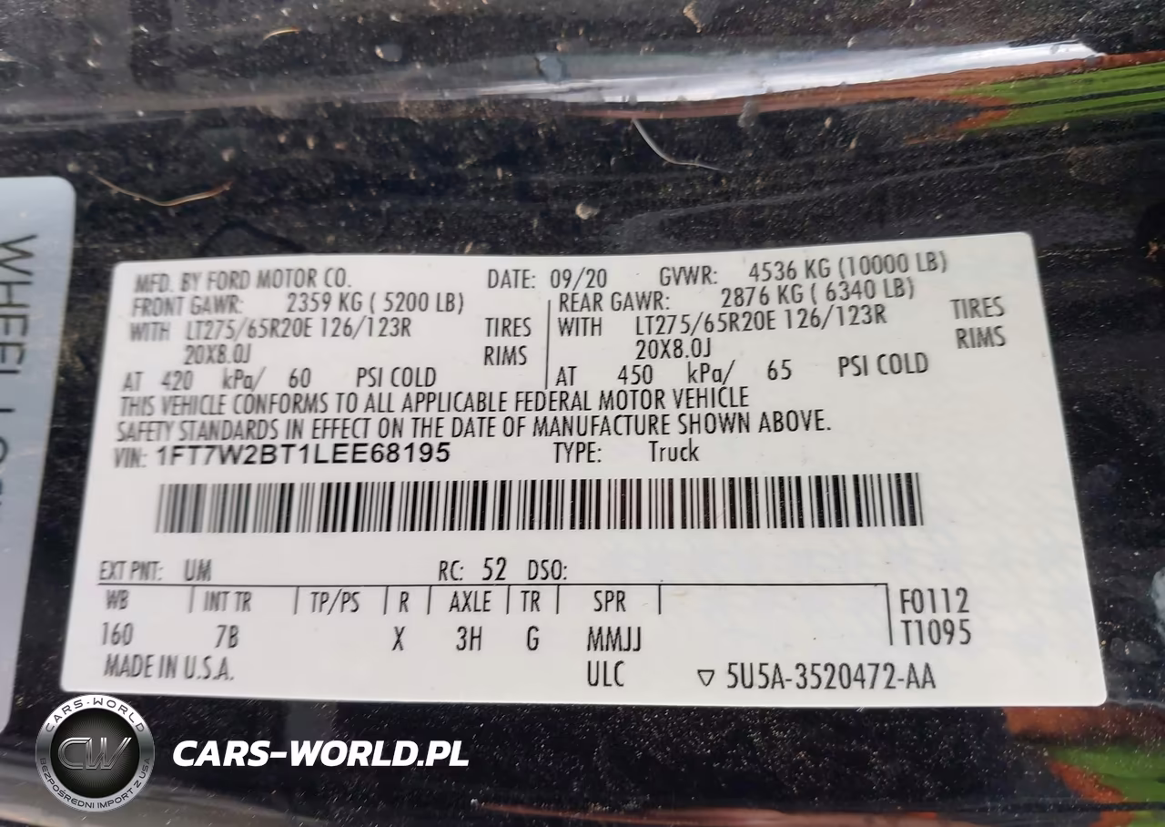 2020 Ford F-250 Platinum VIN:1FT7W2BT1LEE68195 - 9