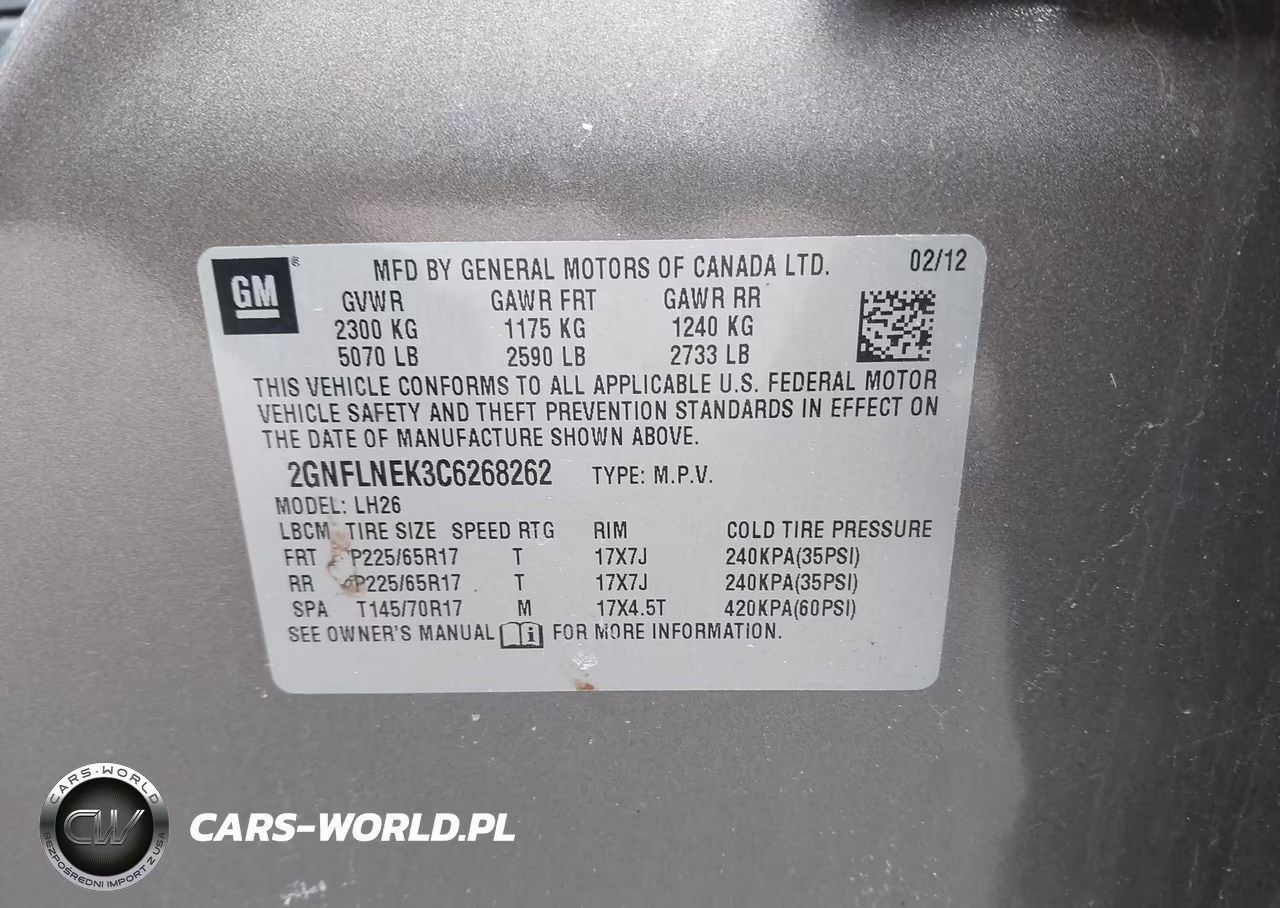 2012 Chevrolet Equinox 2Lt VIN:2GNFLNEK3C6268262 - 9