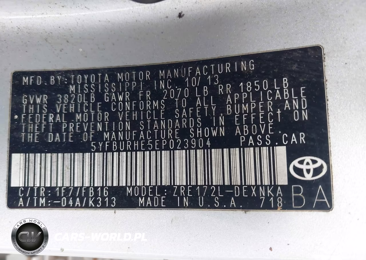 2014 Toyota Corolla Le-Le Plus-Le Premium VIN:5YFBURHE5EP023904 - 9