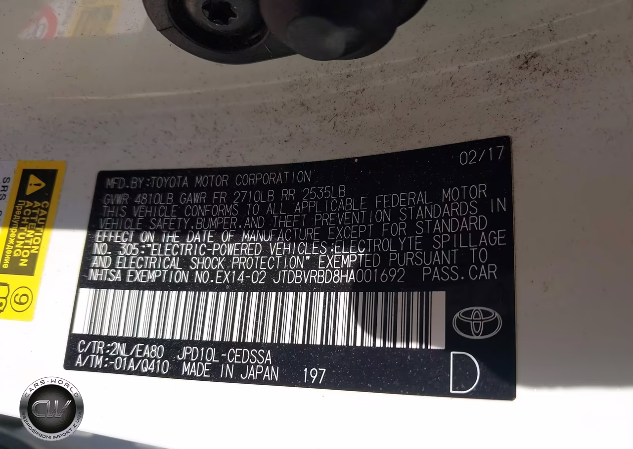 2017 Toyota Mirai VIN:JTDBVRBD8HA001692 - 9