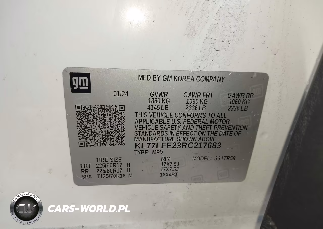 2024 Chevrolet Trax Fwd Sp VIN:KL77LFE23RC217683 - 9