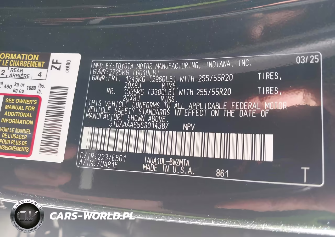 2025 Lexus Tx 350 Premium VIN:5TDAAAA65SS014387 - 9
