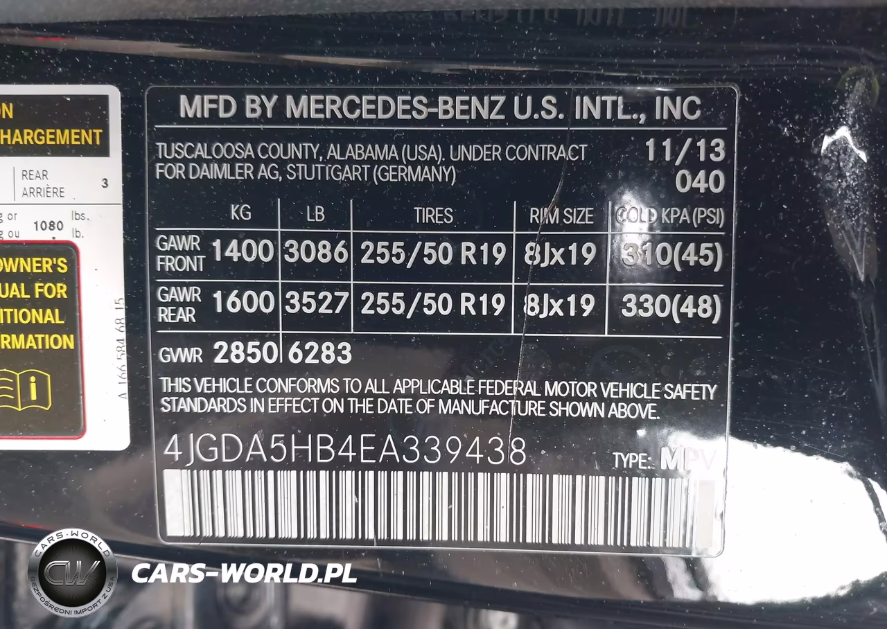 2014 Mercedes-Benz Ml 350 4Matic VIN:4JGDA5HB4EA339438 - 9