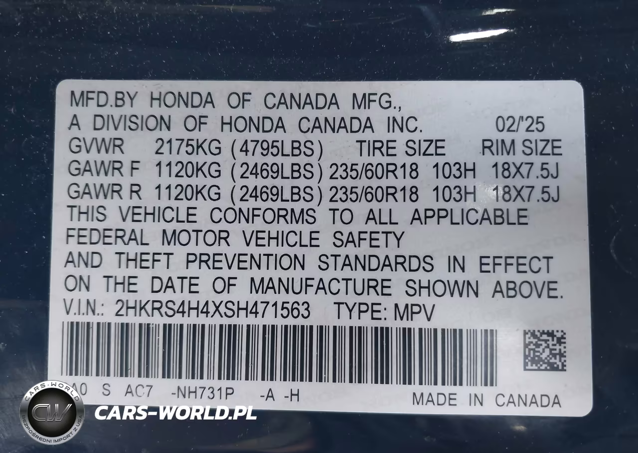2025 Honda Cr-V Ex Awd VIN:2HKRS4H4XSH471563 - 9