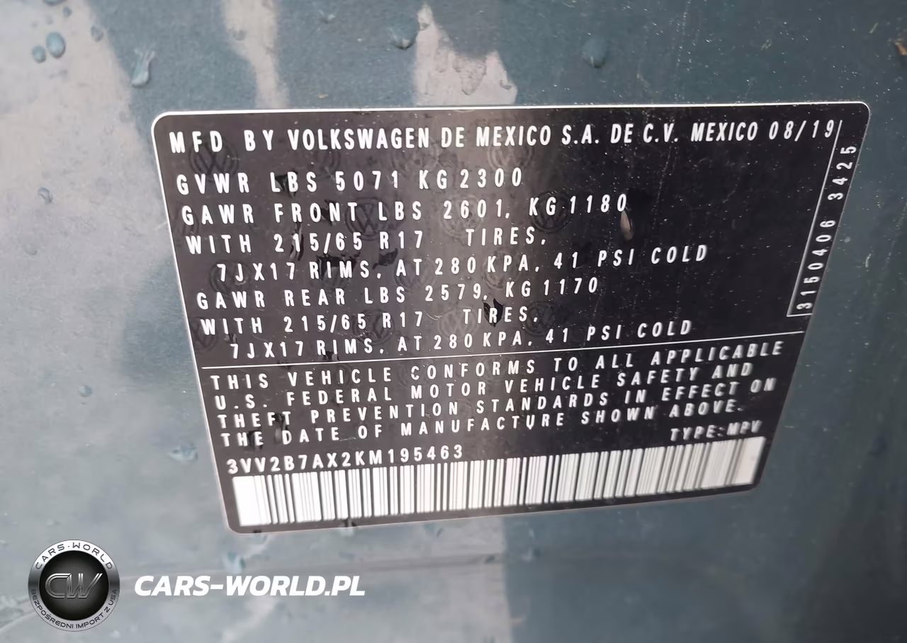 2019 Volkswagen Tiguan 2.0T Se-2.0T Sel-2.0T Sel R-Line-2.0T Sel R-Line Black VIN:3VV2B7AX2KM195463 - 9