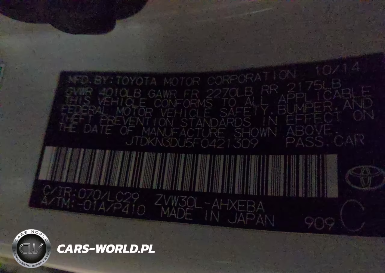2015 Toyota Prius Persona Series Special Edition VIN:JTDKN3DU5F0421309 - 9
