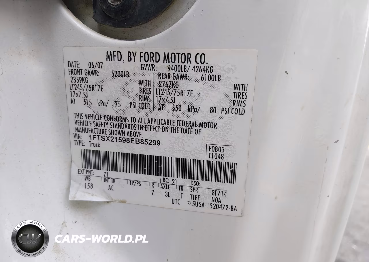 2008 Ford F-250 VIN:1FTSX21598EB85299 - 9