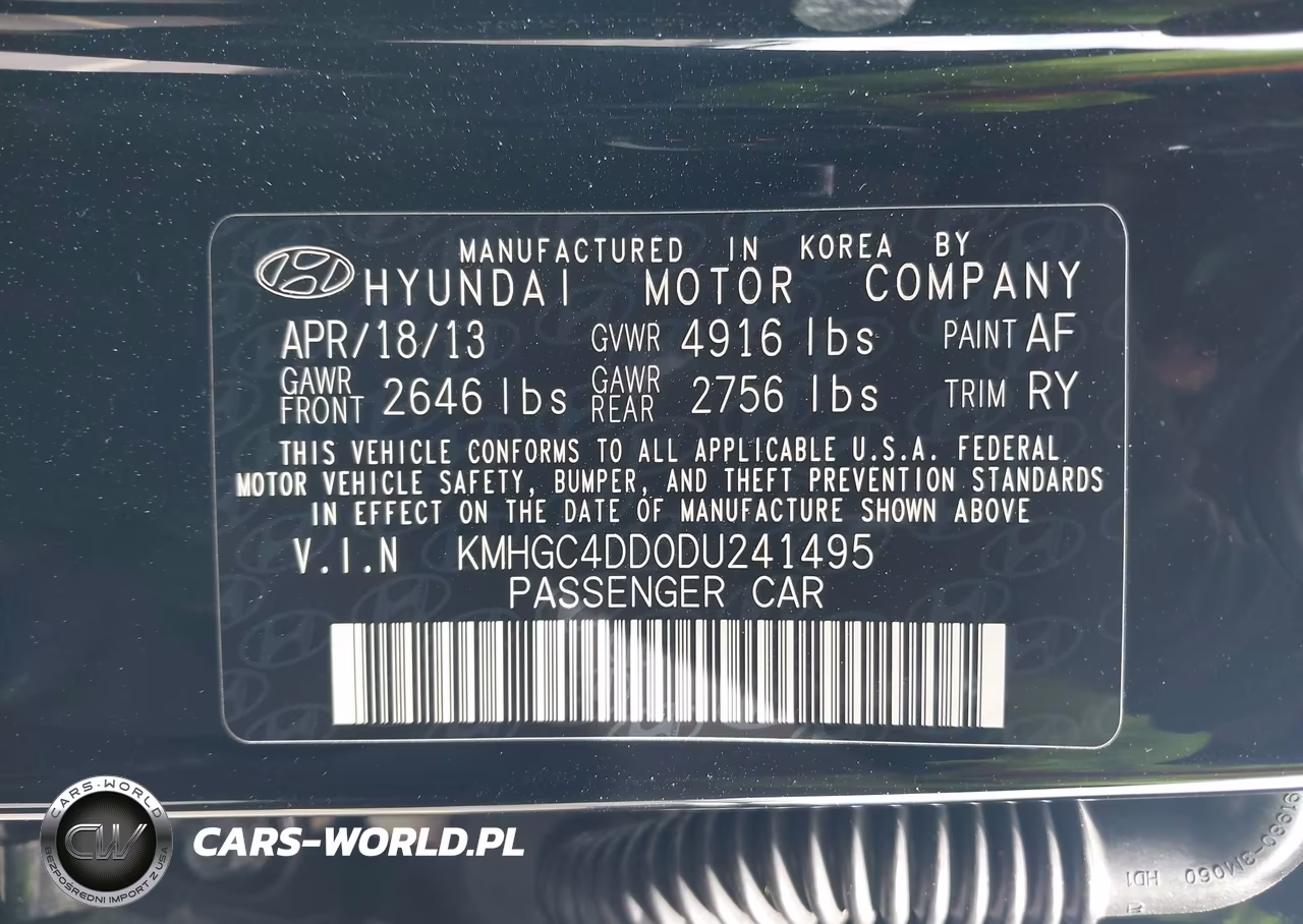 2013 Hyundai Genesis 3.8 VIN:KMHGC4DD0DU241495 - 9