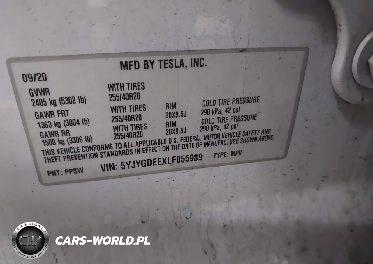 2020 Tesla Model Y Long Range Dual Motor All-Wheel Drive VIN:5YJYGDEEXLF055989 - 9