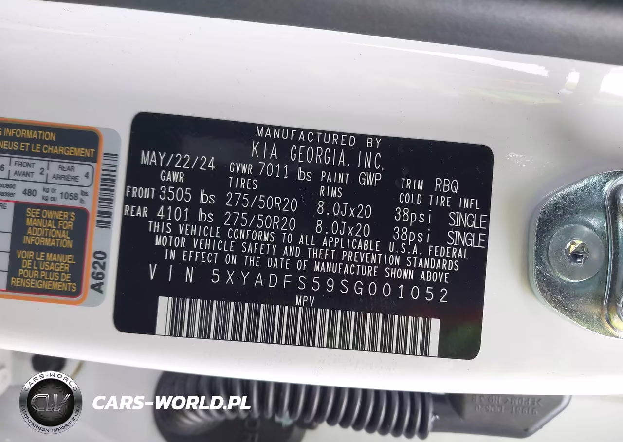 2025 Kia Ev9 Land VIN:5XYADFS59SG001052 - 9