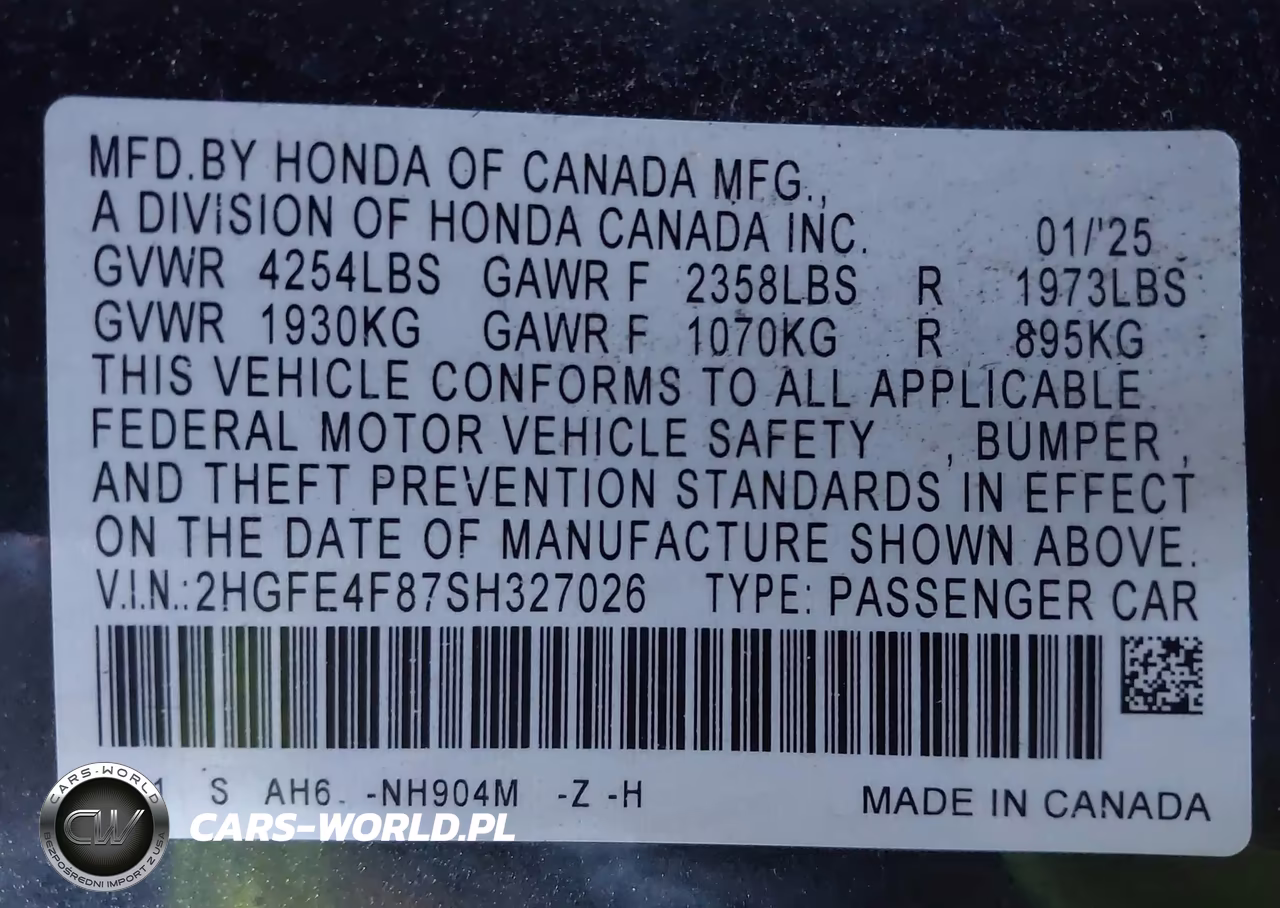 2025 Honda Civic Hybrid Sport-Sport Touring VIN:2HGFE4F87SH327026 - 9