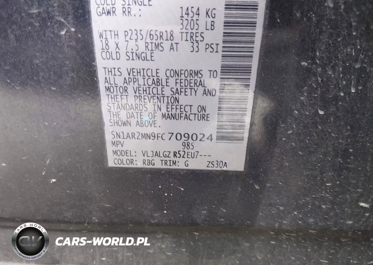 2015 Nissan Pathfinder Sl VIN:5N1AR2MN9FC709024 - 9
