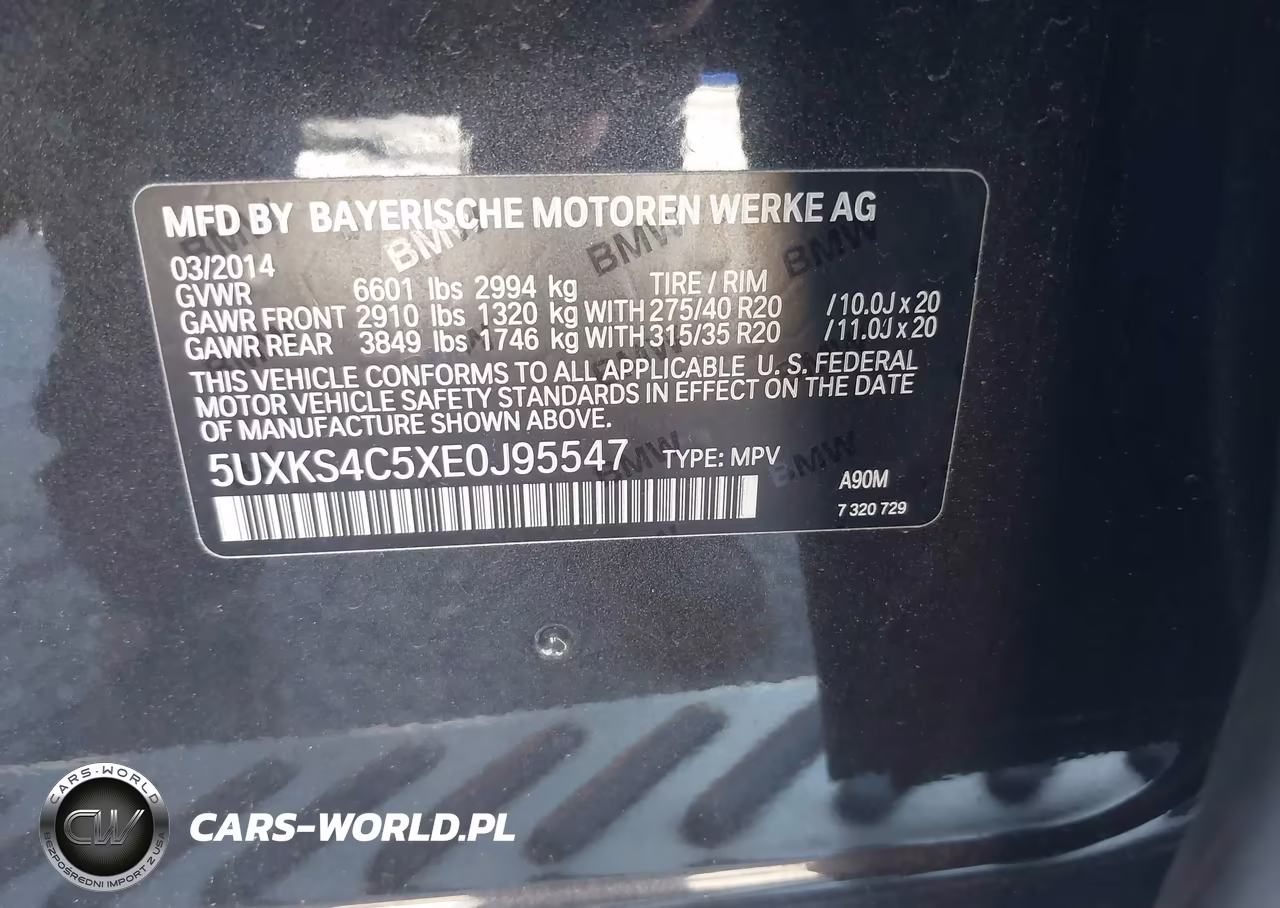 2014 BMW X5 xDrive35D VIN:5UXKS4C5XE0J95547 - 9