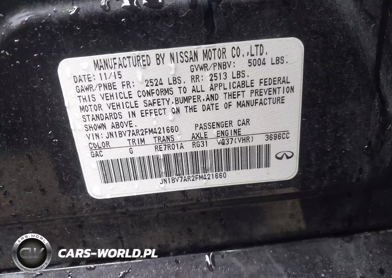 2015 Infiniti Q50 Premium VIN:JN1BV7AR2FM421660 - 9