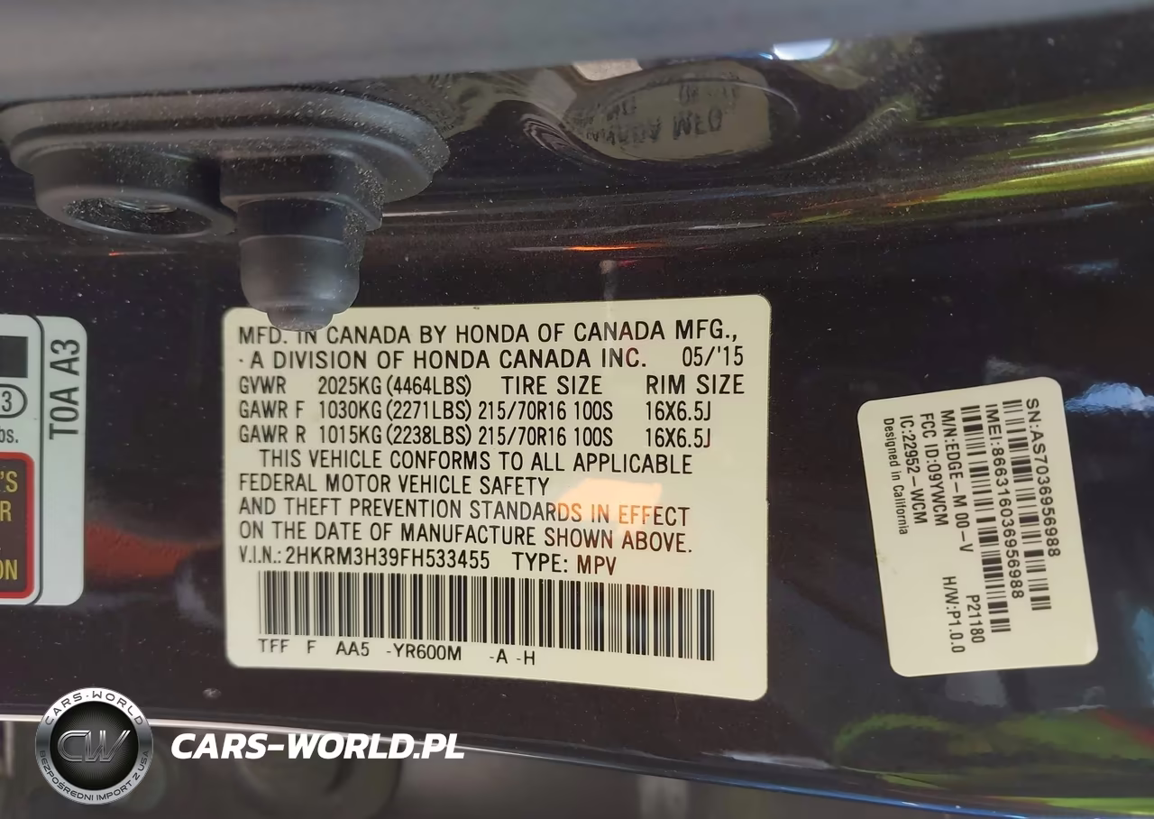 2015 Honda Cr-V Lx VIN:2HKRM3H39FH533455 - 8