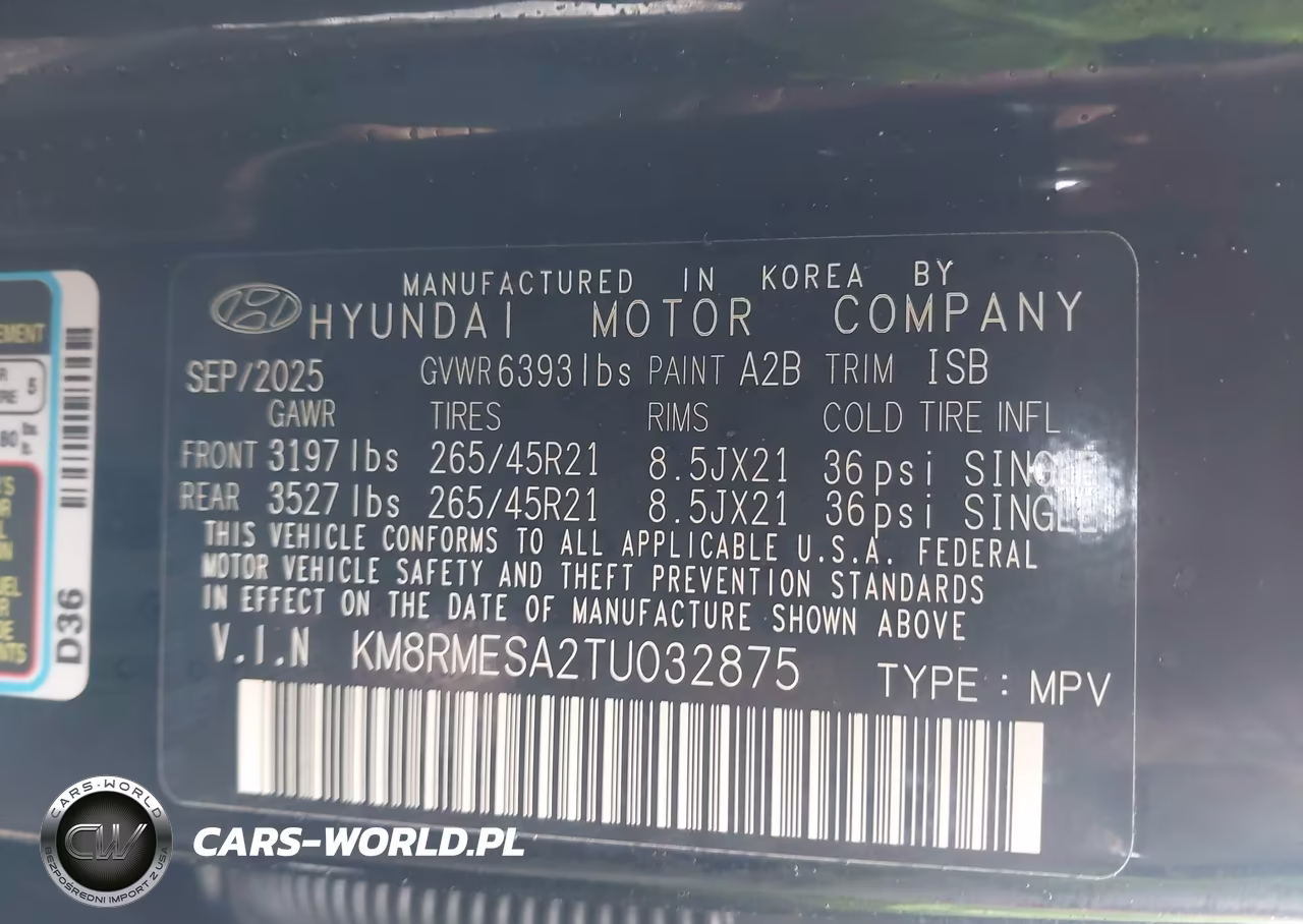 2026 Hyundai Palisade Hev Calligraphy VIN:KM8RMESA2TU032875 - 9