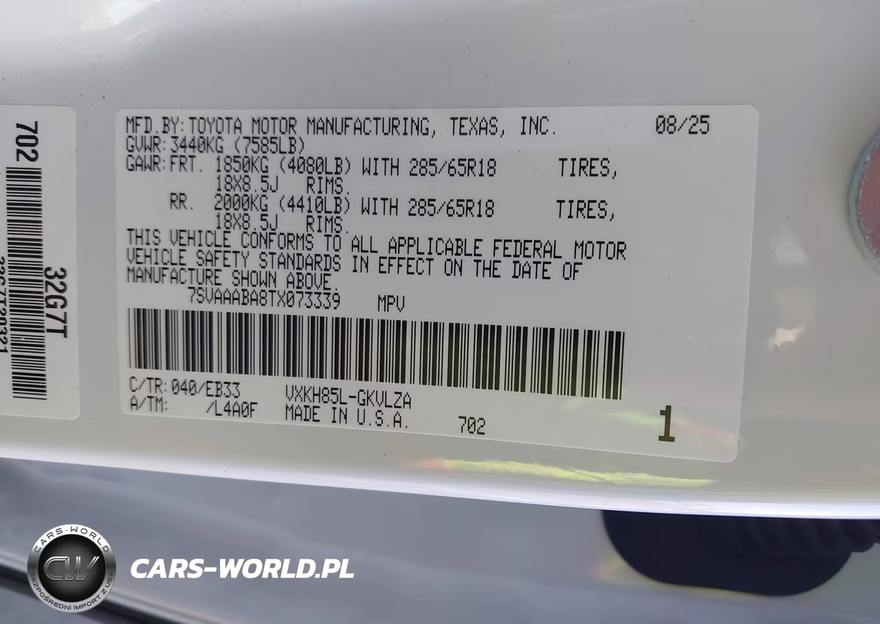 2026 Toyota Sequoia Trd Pro VIN:7SVAAABA8TX073339 - 9