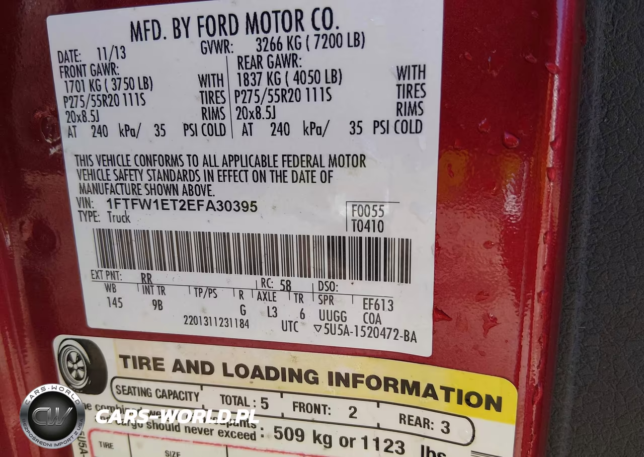 2014 Ford F-150 Platinum VIN:1FTFW1ET2EFA30395 - 9