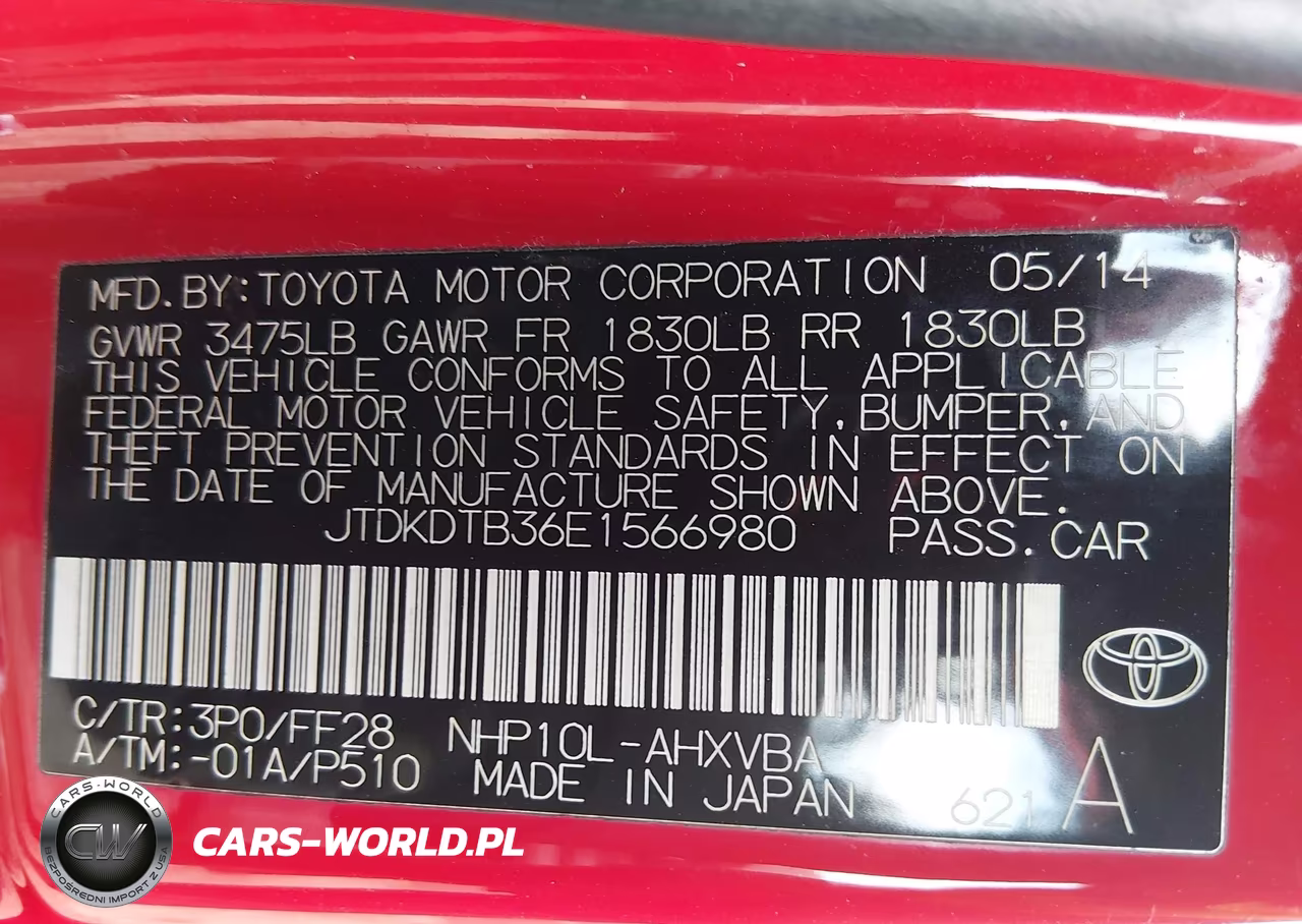 2014 Toyota Prius C Two VIN:JTDKDTB36E1566980 - 9