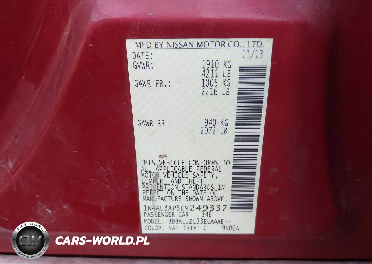 2014 Nissan Altima 2.5 Sv VIN:1N4AL3AP5EN249337 - 9