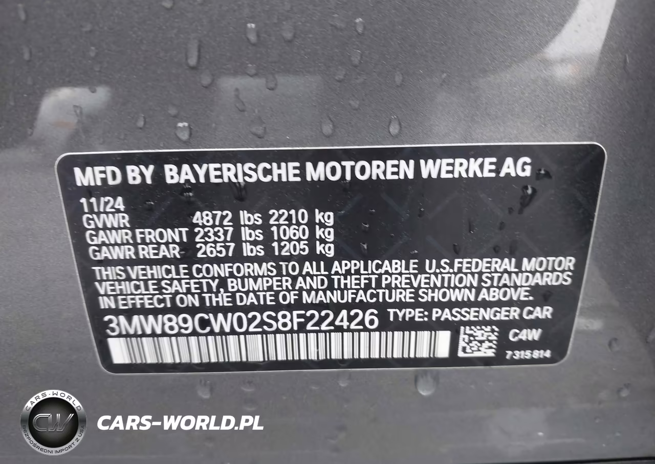2025 BMW 330I xDrive VIN:3MW89CW02S8F22426 - 9
