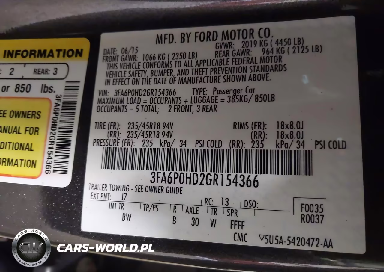 2016 Ford Fusion Se VIN:3FA6P0HD2GR154366 - 9