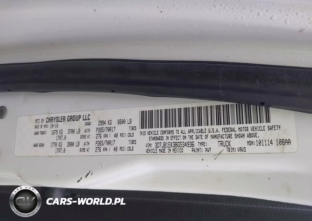 2011 Ram Ram 1500 St VIN:3D7JB1EK3BG534936 - 9