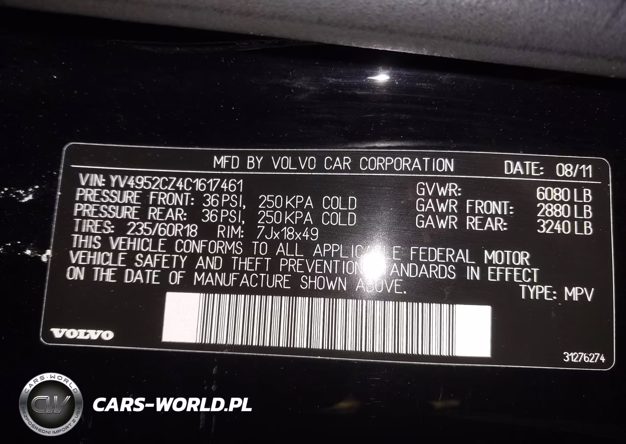 2012 Volvo Xc90 3.2-3.2 Platinum-3.2 Premier Plus VIN:YV4952CZ4C1617461 - 9