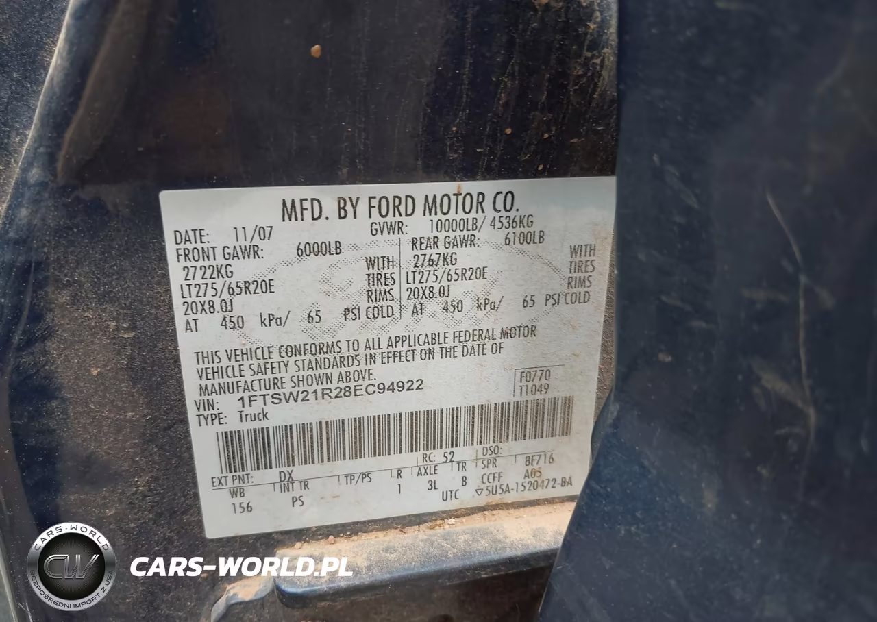 2008 Ford F-250 Fx4-Harley-Davidson-King Ranch-Lariat-Xl-Xlt VIN:1FTSW21R28EC94922 - 9