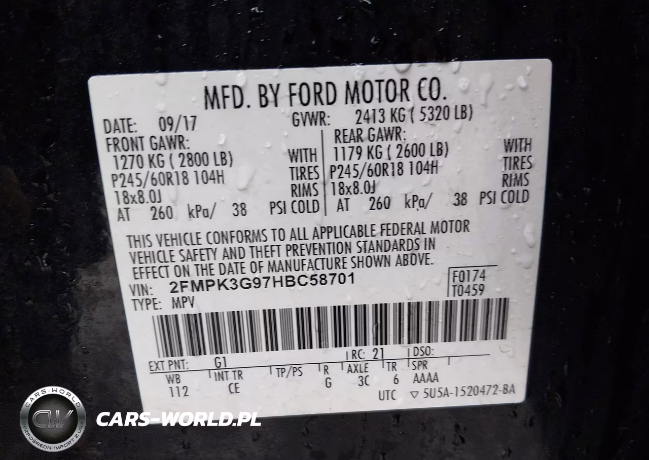 2017 Ford Edge Se VIN:2FMPK3G97HBC58701 - 9