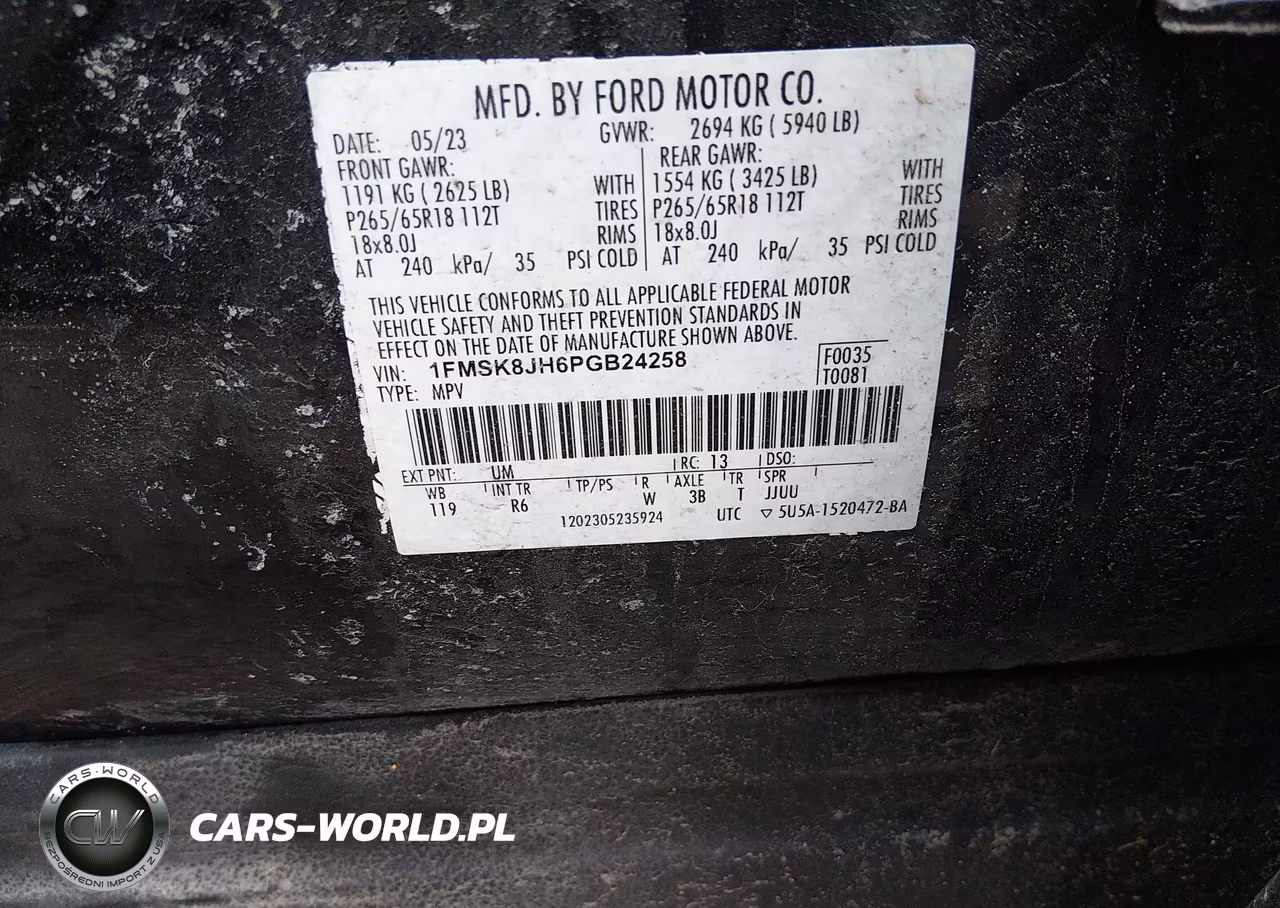 2023 Ford Explorer Timberline VIN:1FMSK8JH6PGB24258 - 9