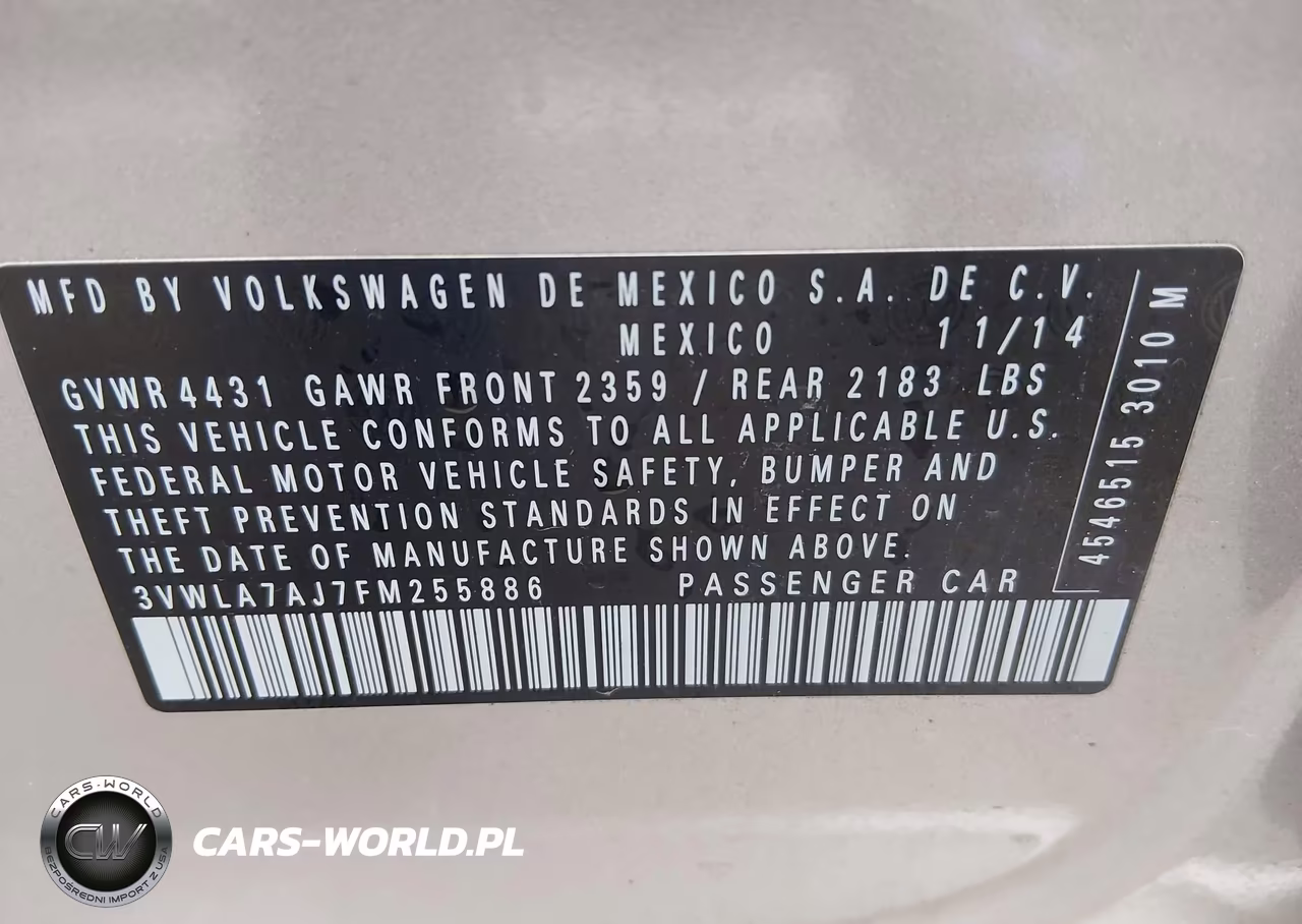 2015 Volkswagen Jetta 2.0L Tdi Se VIN:3VWLA7AJ7FM255886 - 9