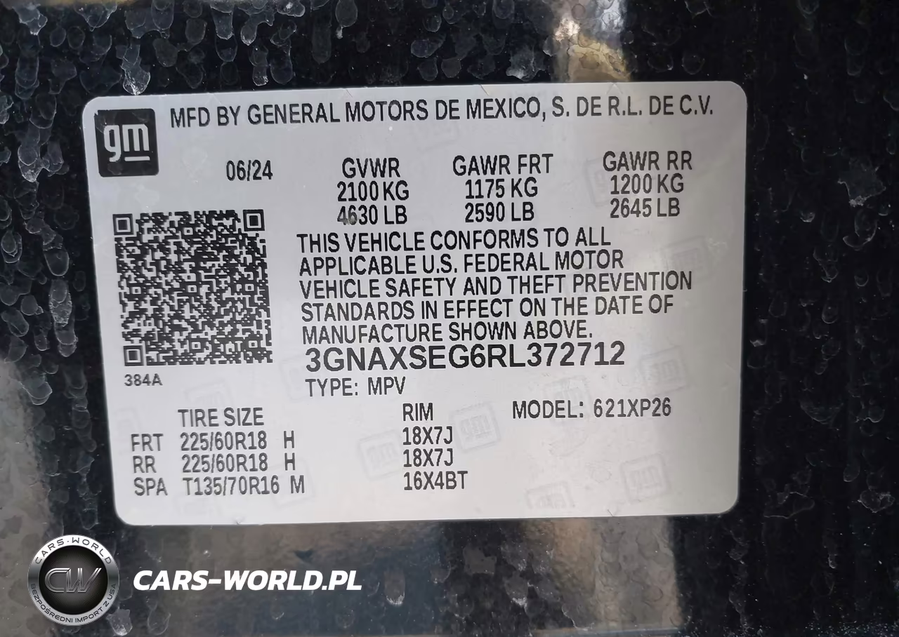 2024 Chevrolet Equinox Awd Ls VIN:3GNAXSEG6RL372712 - 9
