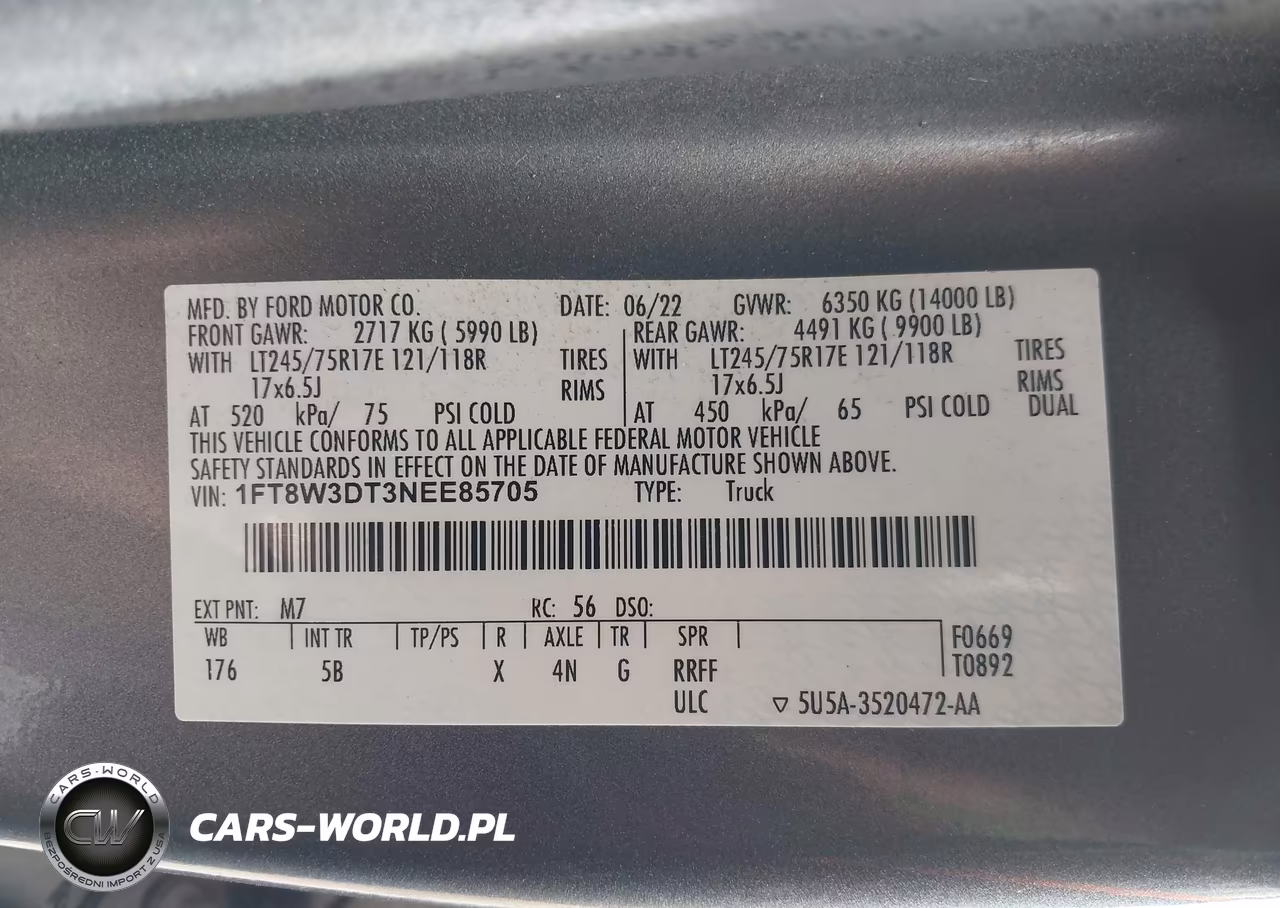 2022 Ford F-350 Lariat VIN:1FT8W3DT3NEE85705 - 9