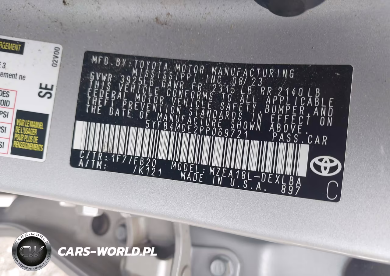 2023 Toyota Corolla Le VIN:5YFB4MDE2PP069721 - 9