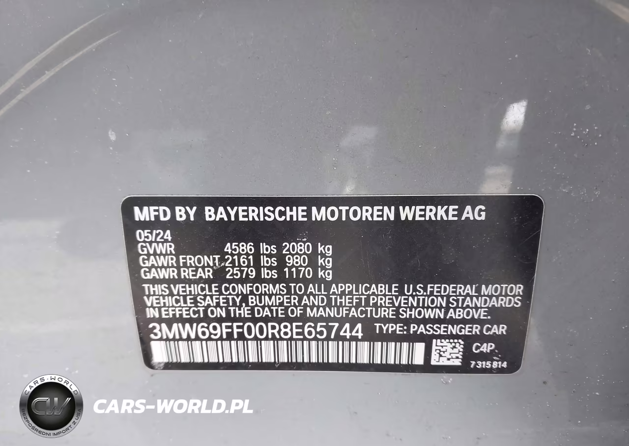 2024 BMW 330I VIN:3MW69FF00R8E65744 - 9