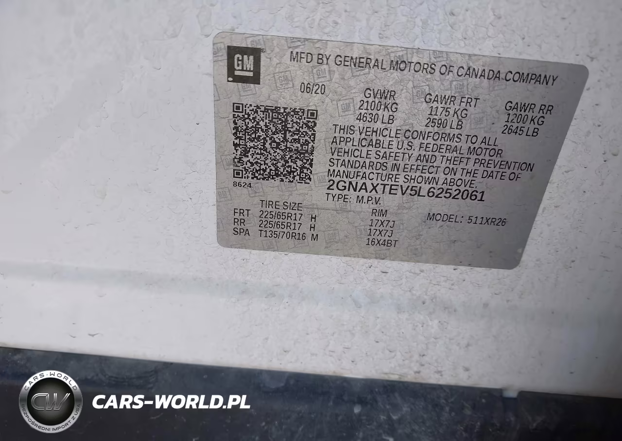2020 Chevrolet Equinox Awd 2Fl VIN:2GNAXTEV5L6252061 - 9
