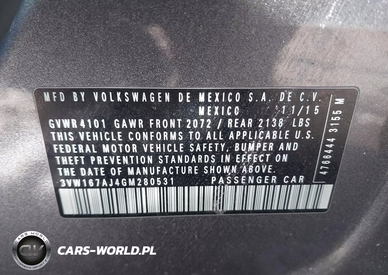 2016 Volkswagen Jetta 1.4T S VIN:3VW167AJ4GM280531 - 9