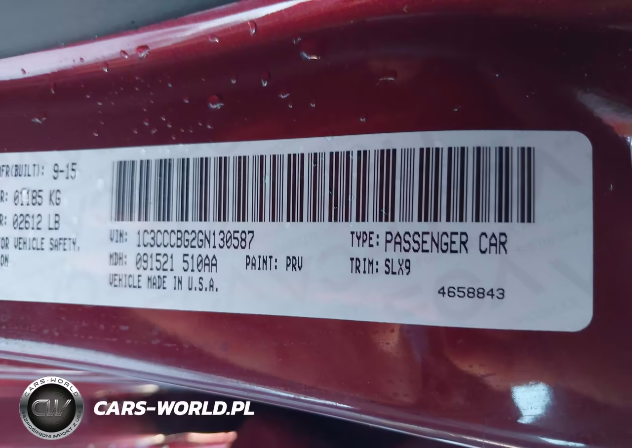 2016 Chrysler 200 S VIN:1C3CCCBG2GN130587 - 9